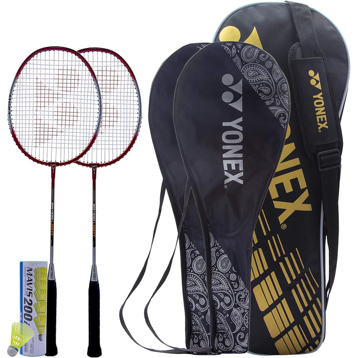 Чорна сумка Червоний/Червоний, 100 Light Badminton Kitbag Combo