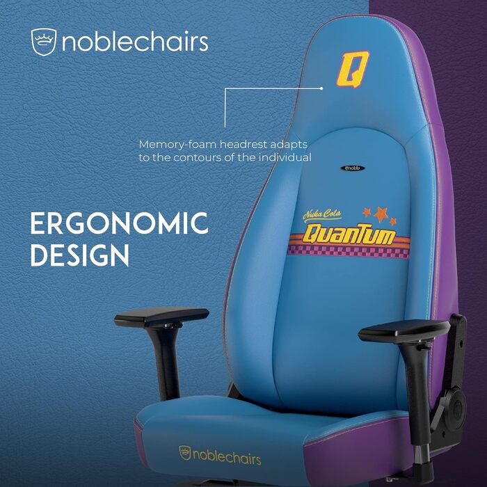 Noblechairs ICON Cognac/Schwarz - Ігровий крісло Noblechairs з підлокітниками, 150 кг, ергономічне, офісне, з підлокітниками та подушками