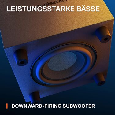 SteelSeries Arena 7 - 2.1-канальна акустична система для геймінгу з RGB підсвічуванням, чорна