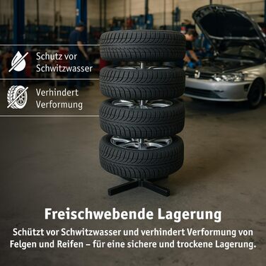 Підставка для шин Walter Felgenbaum для легкових автомобілів, до 100 кг, ширина шини до 225 мм, щадна для дисків
