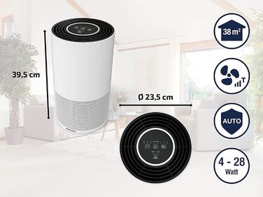 Повітряний очисник Soehnle AirFresh Clean 400 з 4-ступеневою системою очищення, Hepa та вугільним фільтром, UV-C світлом, для алергіків