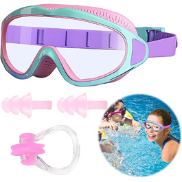 Окуляри для плавання LEZED дитячі водонепроникні протитуманні окуляри для плавання від 2 до 16 років професійні м'які силіконові регульовані окуляри для плавання з широкими лінзами модні дитячі окуляри для плавання