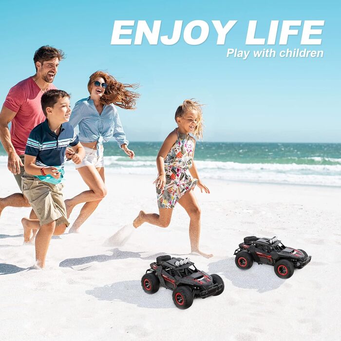 Радіокерований позашляховик 1:16 для хлопчиків, 2 акумулятори, 70 хв, 25 км/год, 2.4GHz, RC баггі, гоночний автомобіль, крос-кантрі, іграшка