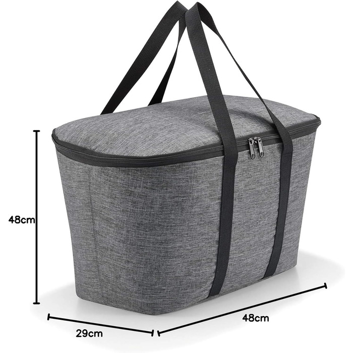Сумка-холодильник Reisenthel Carrybag з ізотермічною сумкою для покупок (Чорний + Срібний Твіст)