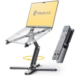 Підставка для ноутбука FoldWise X - алюмінієва, регульована, 360° - для 11-18 дюймів