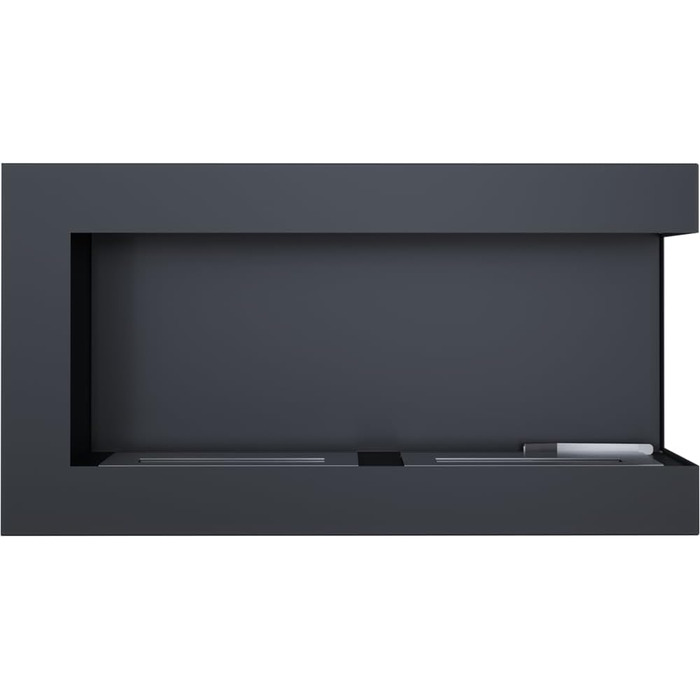 Камін 600x280мм Камін з лівою стінкою Ethanol Black Кутовий камін (900 x 280 мм)