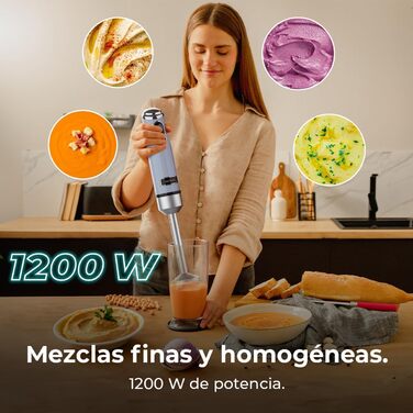 Міксер ручний Cecotec Retro Power RetroBlue 1200MAX, 1200 Вт, 0.5л, ретро-дизайн