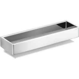 Душовий кошик Keuco з металу, сріблястого та глянцевого хрому, прихований, 9,5x30x6,7 см, настінний у душовій кабіні, душова полиця Edition 11 одномісна