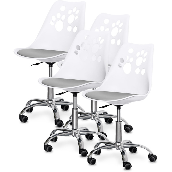 Комплект (4шт) дитяче крісло Evo-Kids Indigo White/Grey (арт H-232 W/G-Х4)