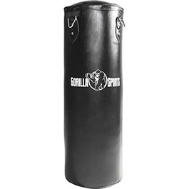 Боксерська груша GORILLA SPORTS - 27 кг / 37 кг, наповнена, підвісна, з важкої четрехточечной сталевий ланцюгом і 4 карабінами, штучна шкіра, чорні боксерські груші, боксерська груша, мішок з піском, боксерська груша, ММА 27 кг