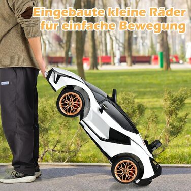 Дитячий електромобіль Lamborghini Goplus з пультом керування, Bluetooth, USB, музикою та сигналом, 3-5 км/год, для дітей 3-8 років, білий