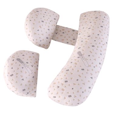 Подушка для вагітних GKXLH для підтримки спини, стегон та ніг, м'яка анатомічна подушка для сну з регульованим подвійним клином та знімним чохлом, сірі в горошок, великий розмір