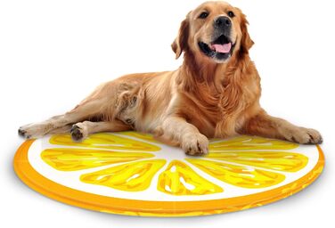 Охолоджуючий килимок Actask для собак Ø60 см, нетоксичний охолоджуючий килимок для собак і кішок, стійке до подряпин, міцне охолоджуючу ковдру для собак-поліпшите літній відпочинок вашого вихованця (D-60 см) (помаранчевий, ØD-60 см)