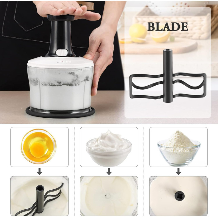 Подрібнювач овочів Smile Mom 1.2 л (білий) - швидкий та професійний подрібнювач для овочів, фруктів та песто