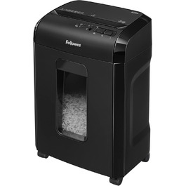 Шредер Fellowes Microcut P5: знищення 2000+ частинок/A4, 10 аркушів, 19л контейнер, безпечний, чорний