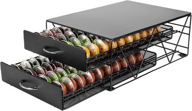 Тримач для капсул Nespresso Vertuo: органайзер для 80 капсул, металева висувна шухляда для кухні та офісу