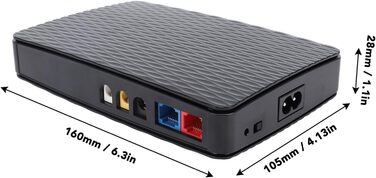 Mini-USV з акумулятором 8000 mAh для роутера, камери, системи безпеки (EU-штекер)