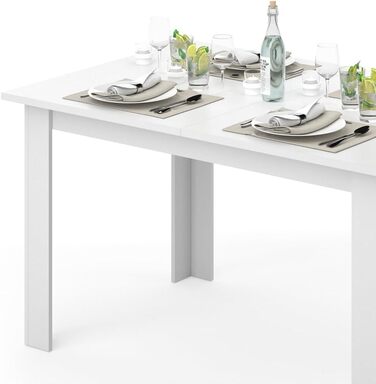 Обідній стіл Vicco Karlos, антрацит, 140 x 90 см, колір білий