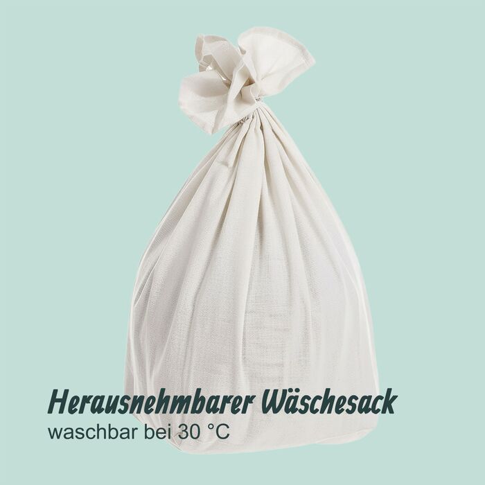 Кошик для білизни Relaxdays з бамбука та кришкою