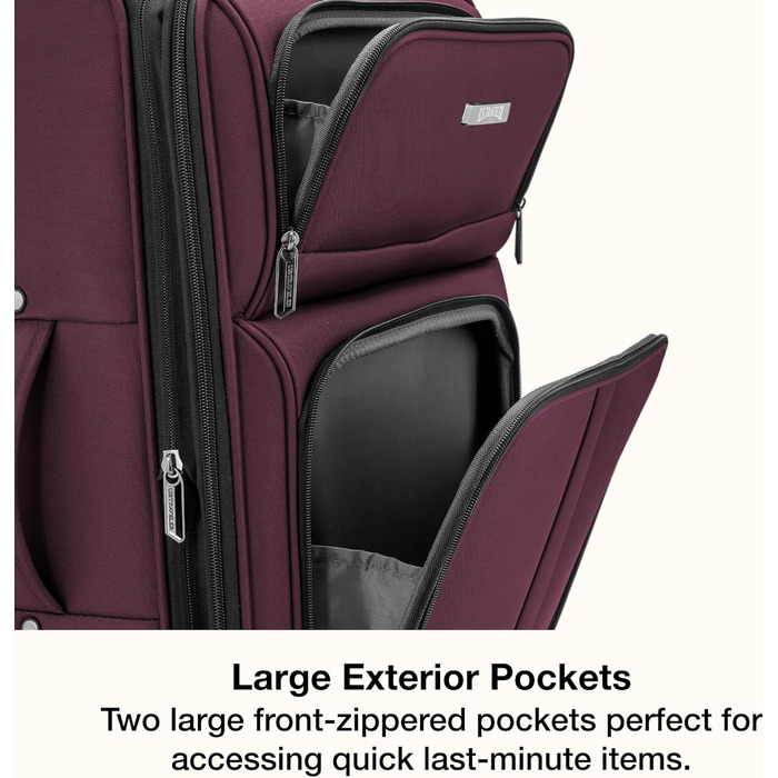 Чемодан U.S. Traveler Anzio Softside Розширюваний Spinner, 22 дюйми, блакитно-зелений