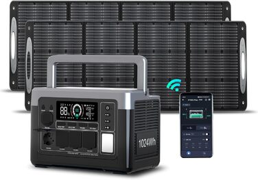 Портативна електростанція OUKITEL P1000 Plus: 1800W, 1024Wh LiFePO4, сонячний генератор, для кемпінгу та резервного живлення