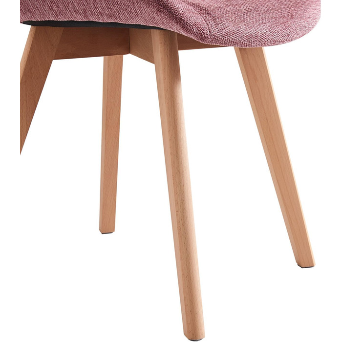 Набір з 2-х оббивних стільців для їдальні B&D Tania, рожевий, стиль кантрі/сканді, для кухні, офісу, туалетного столика, Webstoff Merlot, 11118-ROSA-2