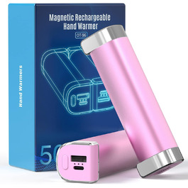 Електричні грілки для рук 5000mAh (2 шт.) - багаторазові, для активного відпочинку, зимовий подарунок для дітей, жінок та чоловіків (рожевий)