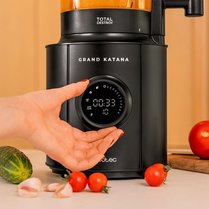 Стаціонарний блендер Cecotec Grand Katana 2700MAX Total Destroy Screen - 2700W, цифровий дисплей, 1,8 л, чорний