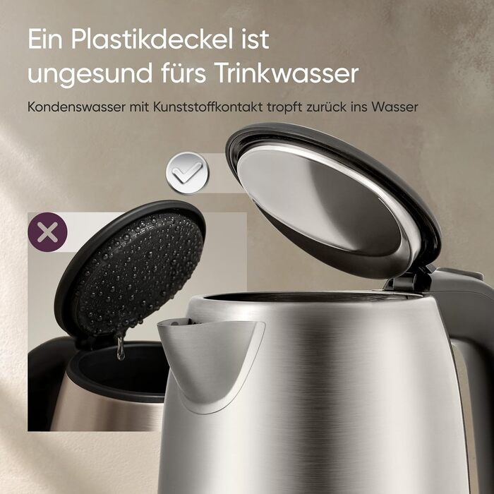 Електричний чайник COSORI з лебединим носиком, 0.8 л, регулювання температури, 80°C - 100°C, функція підтримки тепла до 60 хв, чорний (з нержавіючої сталі)