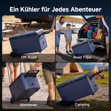 Автомобільний компресорний холодильник AAOBOSI 75л: Електричний, IPX4, -20°C/+20°C для авто, кемпінгу, подорожей