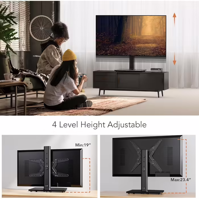 Універсальна скляна підставка для телевізора LCD/LED, регульована по висоті, тумба-стенд для телевізорів 21-47 дюймів, тримач для пласких екранів, меблевий стіл-підставка