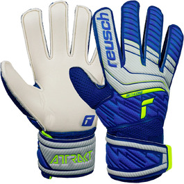 Воротарські рукавички унісекс Reusch Attractt Solid Junior 6 парно-сірого кольору / темно-синього кольору