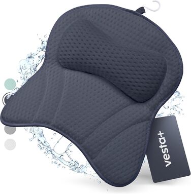 Подушка для ванни Vesta+ Нічна блакить L з присосками, переможець тестів, подушка для шиї та голови у ванну