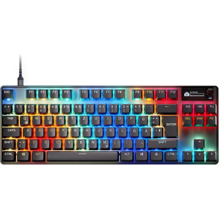 Клавіатура SteelSeries Apex Pro TKL Gen 3 - ігрова, механічна, TKL, Hall Effect, OmniPoint 3.0, German QWERTZ, чорна