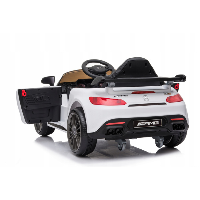 Дитячий електромобіль Mercedes GTR-S: м'які колеса EVA, шкіряне сидіння, пульт ДК, червоний