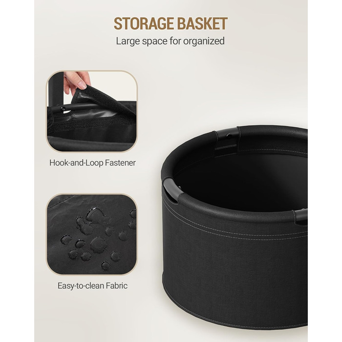 Вішалка для одягу Hzuaneri з великим кошиком для зберігання, 3 полиці, 16 гачків, 182,5 см, коричнево-чорна CR27301B