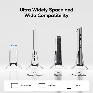 Підставка для ноутбука Vertikaler Laptop Ständer (алюміній) - універсальна, для MacBook, iPad, Tablet, Mac mini