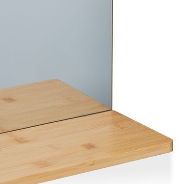 Дзеркало для ванної кімнати Relaxdays на стіну з бамбуковою полицею