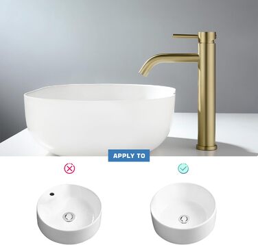 Змішувач для умивальника Decaura, хром, нержавіюча сталь, однорідний, висота виливу 250 мм, для накладних умивальників