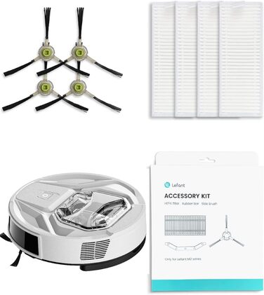 Робот-пилосос Lefant M320 з вологою тканиною, LiDAR-навігацією, потужністю 5500Pa, картуванням кількох поверхів, самостійною зарядкою, Wi-Fi, 8 зонами заборони, придатний для шерсті тварин, килима та твердих підлог (бежевий)