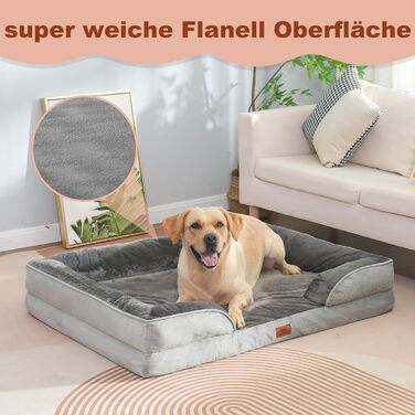 Лежак для собак SLPRO для маленьких собак - ортопедична подушка для собак - зручна і нековзна для вашої собаки - диван для собак ідеально підходить для таких собак, як французькі бульдоги і такси до 15 кг 71 x 58 x 18 см (89 * 63 * 18 см)