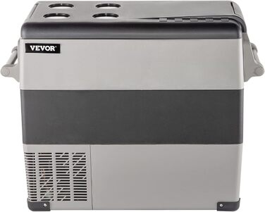 Автохолодильник VEVOR 35/55л нержавіюча сталь 12/24V, 220V: портативний компресорний кулер для авто, кемпінгу, подорожей (-20°C до +20°C)
