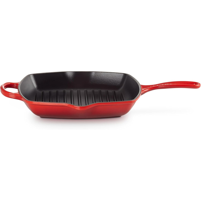 Сковорода-гриль LE CREUSET Signature з чавуну, квадратна, 26 см, для всіх типів плит (включно з індукційними), 2,86 кг, колір Deep Teal