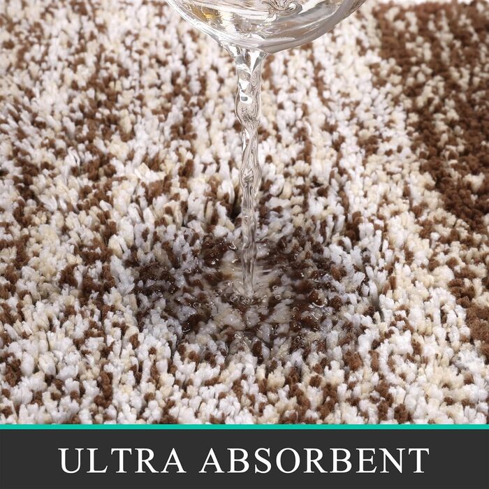 Набір килимків для ванної кімнати Badteppich Set: м'який високий ворс, 3 шт. (45x65 см, 50x80 см, 50x60 см), машинка-мийка, неслизькі, для туалету, під душ, в ванну