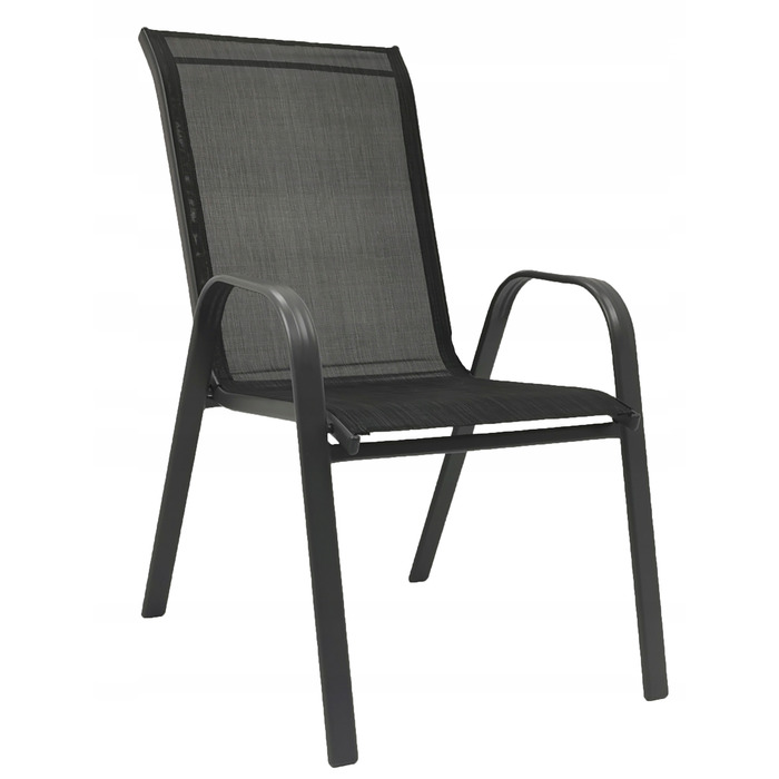 Набір садових стільців Kontrast, метал, чорний, 4 шт.