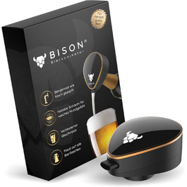 BISON Biersonikator: Ультразвуковий насадка для пляшок з пивом - як з крана. Подарунок для чоловіків, чорний/золотий
