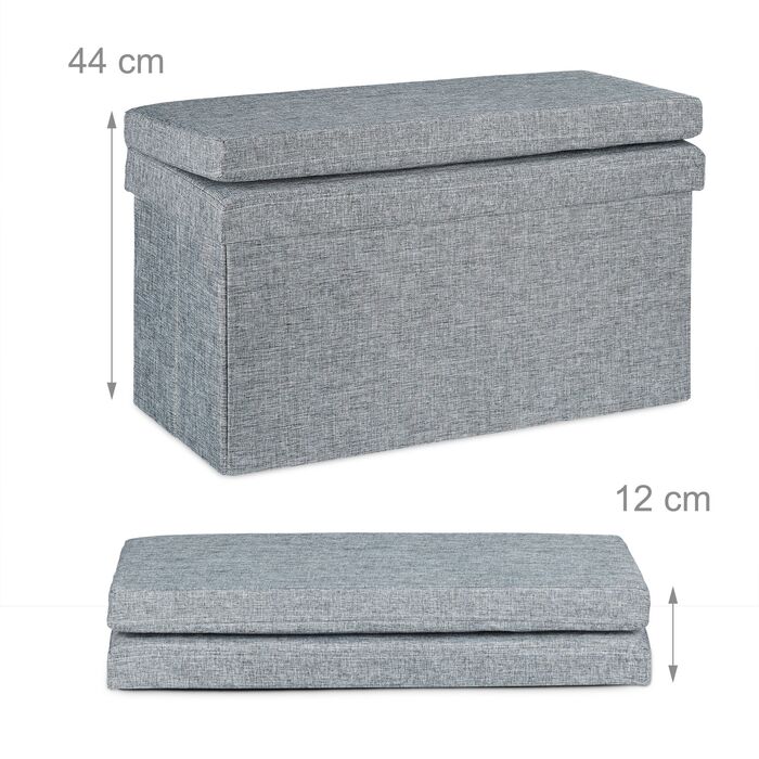 Relaxdays Складаний табурет зі спинкою L