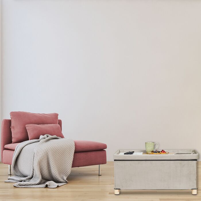 Лавка Relaxdays з оксамитовим покриттям та дерев'яними ніжками