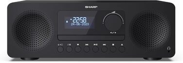 Компактна система SHARP XLB520D, 40 Вт, DAB/FM, Bluetooth, моноблок Hi-Fi, чорний