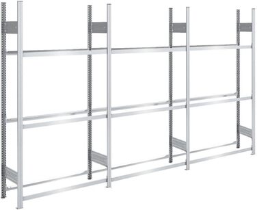 Стеляж для шин PROREGAL PROEGAL – німецька якість, 200x100x43 см, 3 яруси, 150 кг на ярус, до 5 шин на ярус